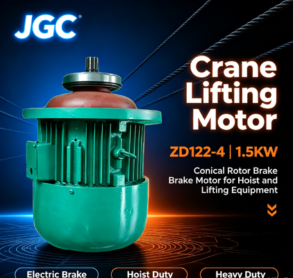 ZD122-4 ক্রেন লিফটিং মোটর টাইপ 1.5KW কোনিক্যাল রোটর ব্রেক মোটর