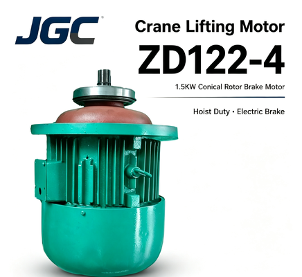 ZD122-4 ক্রেন লিফটিং মোটর টাইপ 1.5KW কোনিক্যাল রোটর ব্রেক মোটর